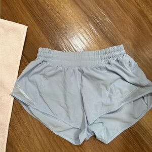 Hotty hot low rise 2.5 light blue lululemon shorts